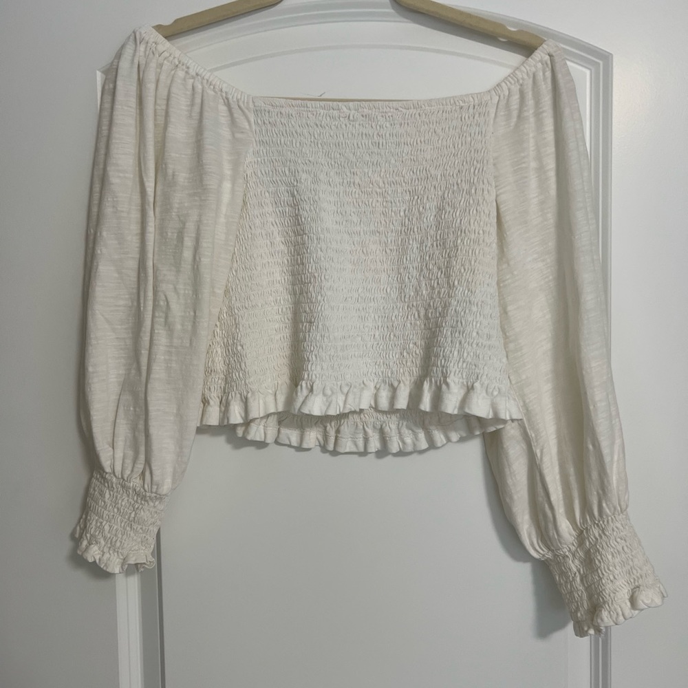 Anthropologie cream top